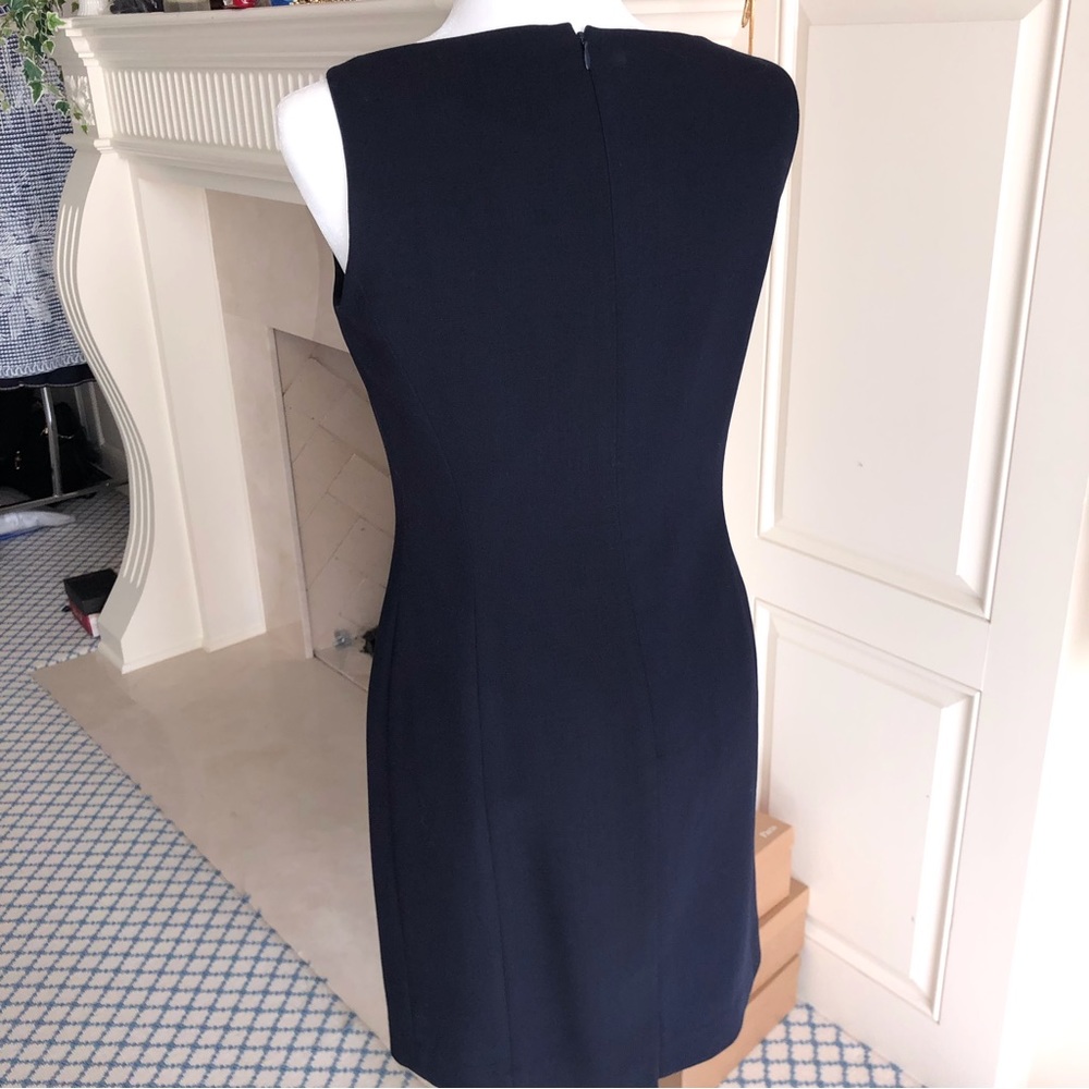 Worth Collection Navy Blue Sleeveless Dress Size 8 - Picture 4 of 6